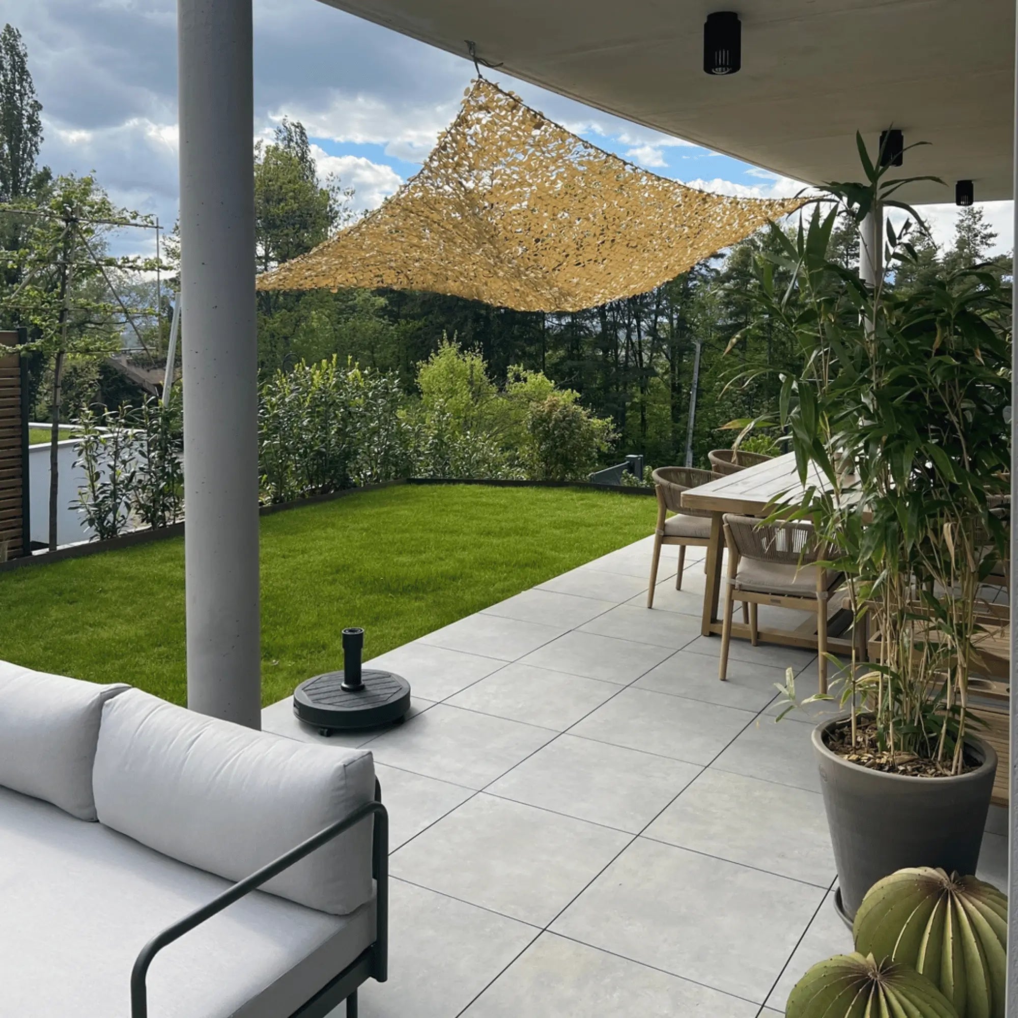 voile camouflage triangulaire sable