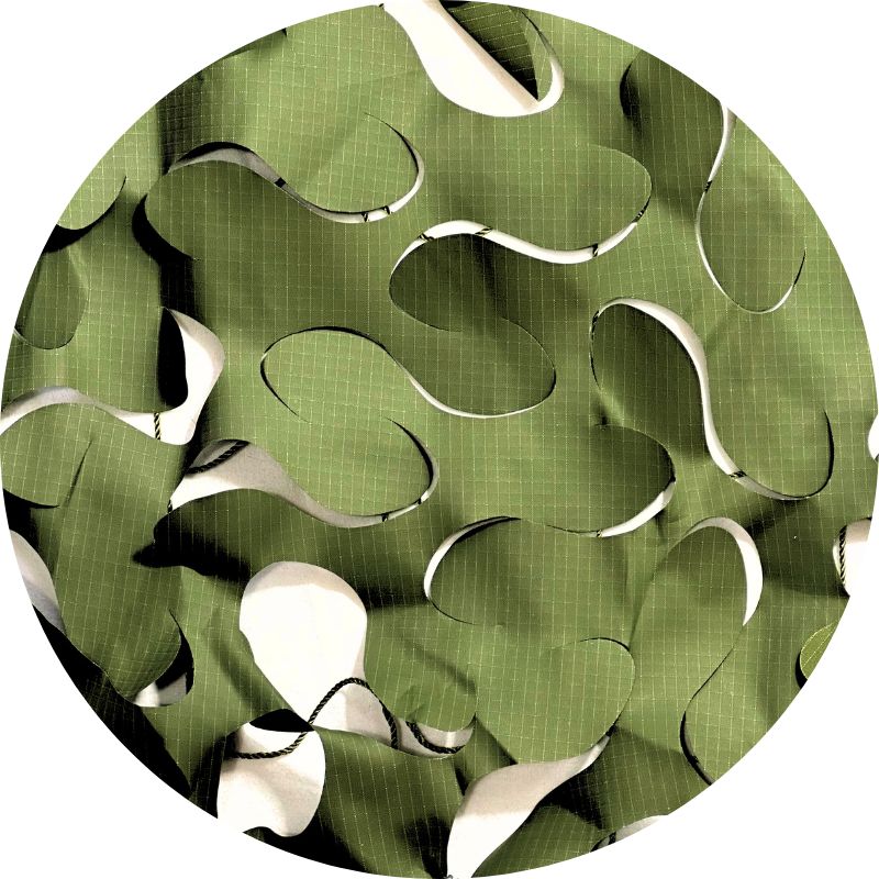 Green triangular camouflage net