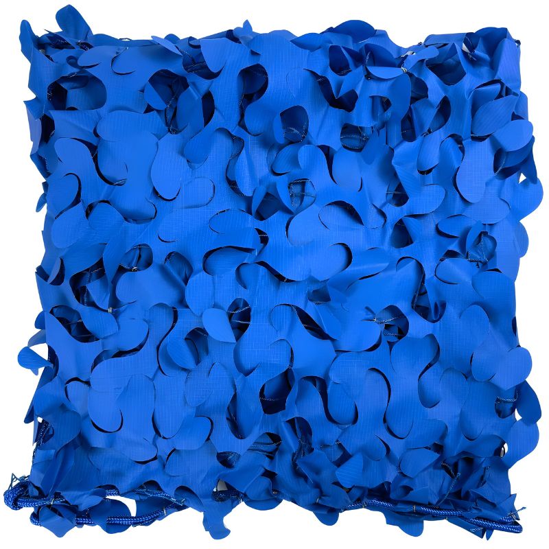 Blue triangular camouflage net