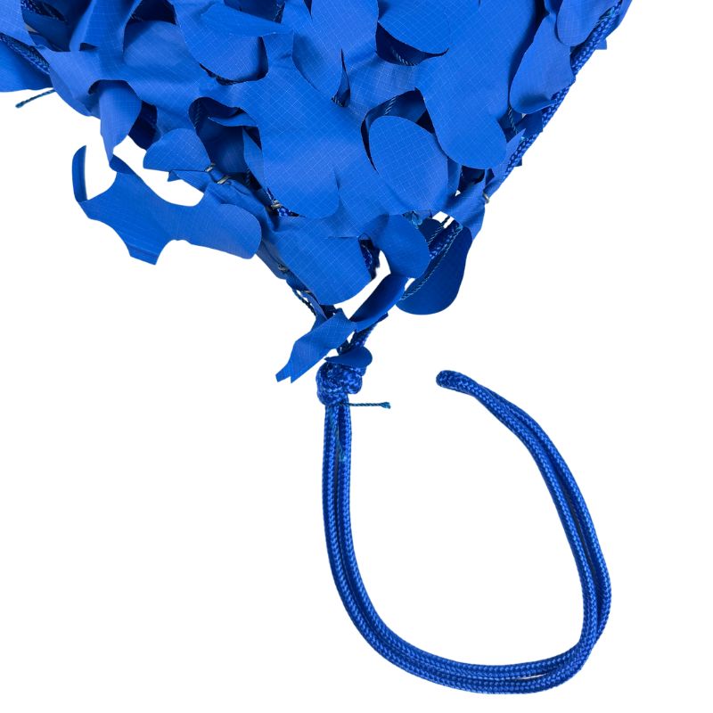 Blue triangular camouflage net