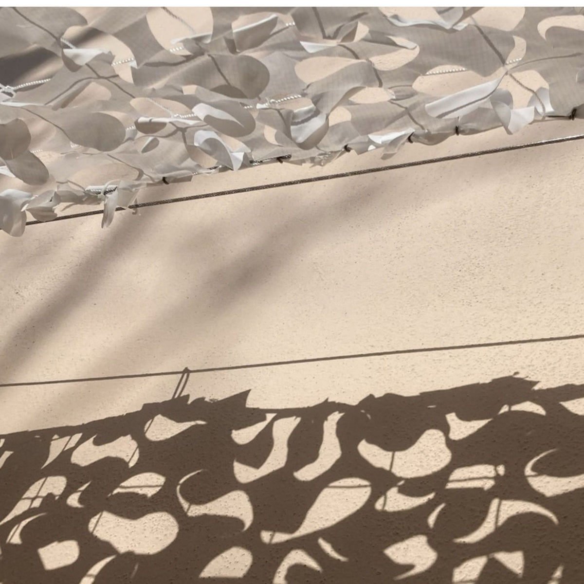 Steel cable for camouflage shade sail
