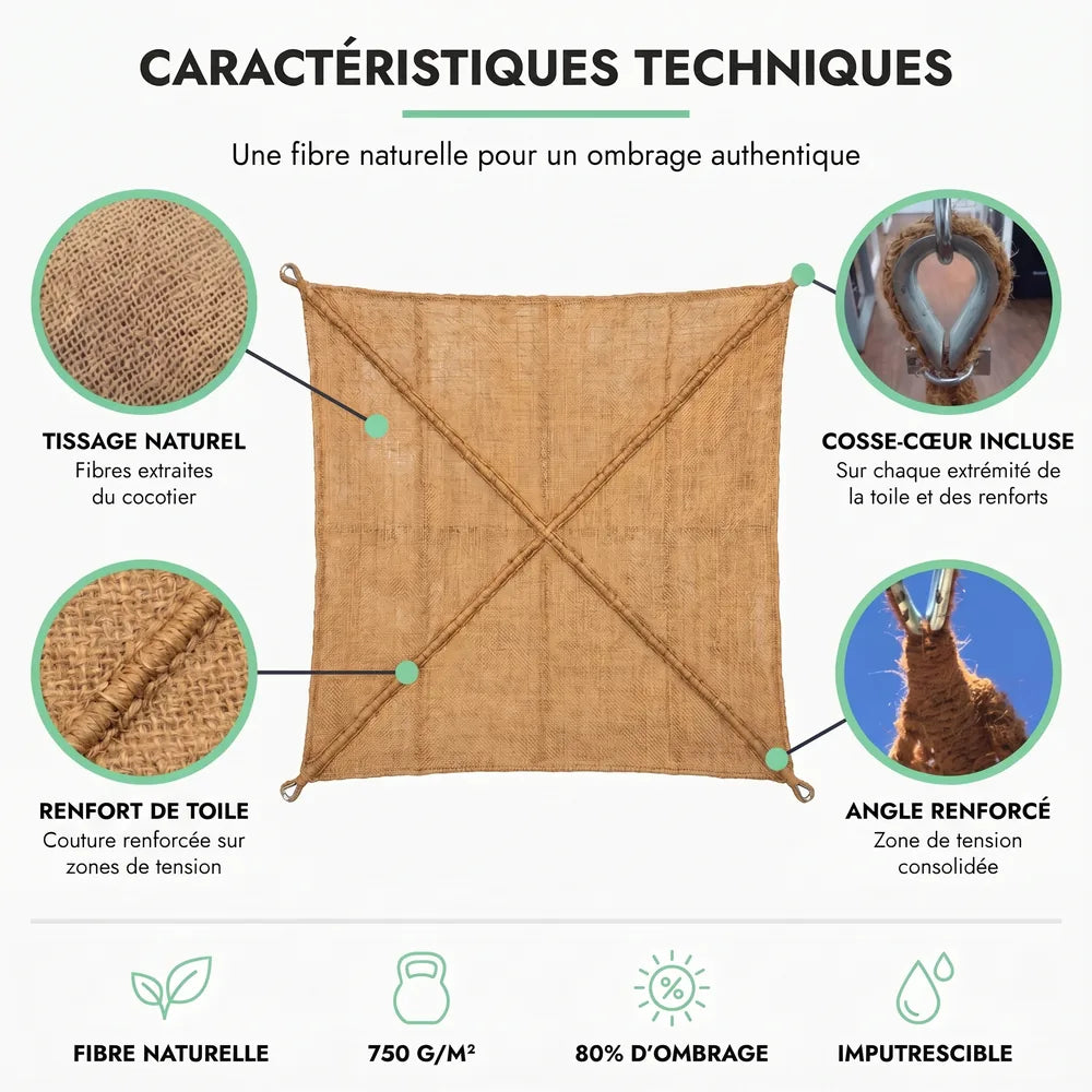 Coconut fiber camouflage net