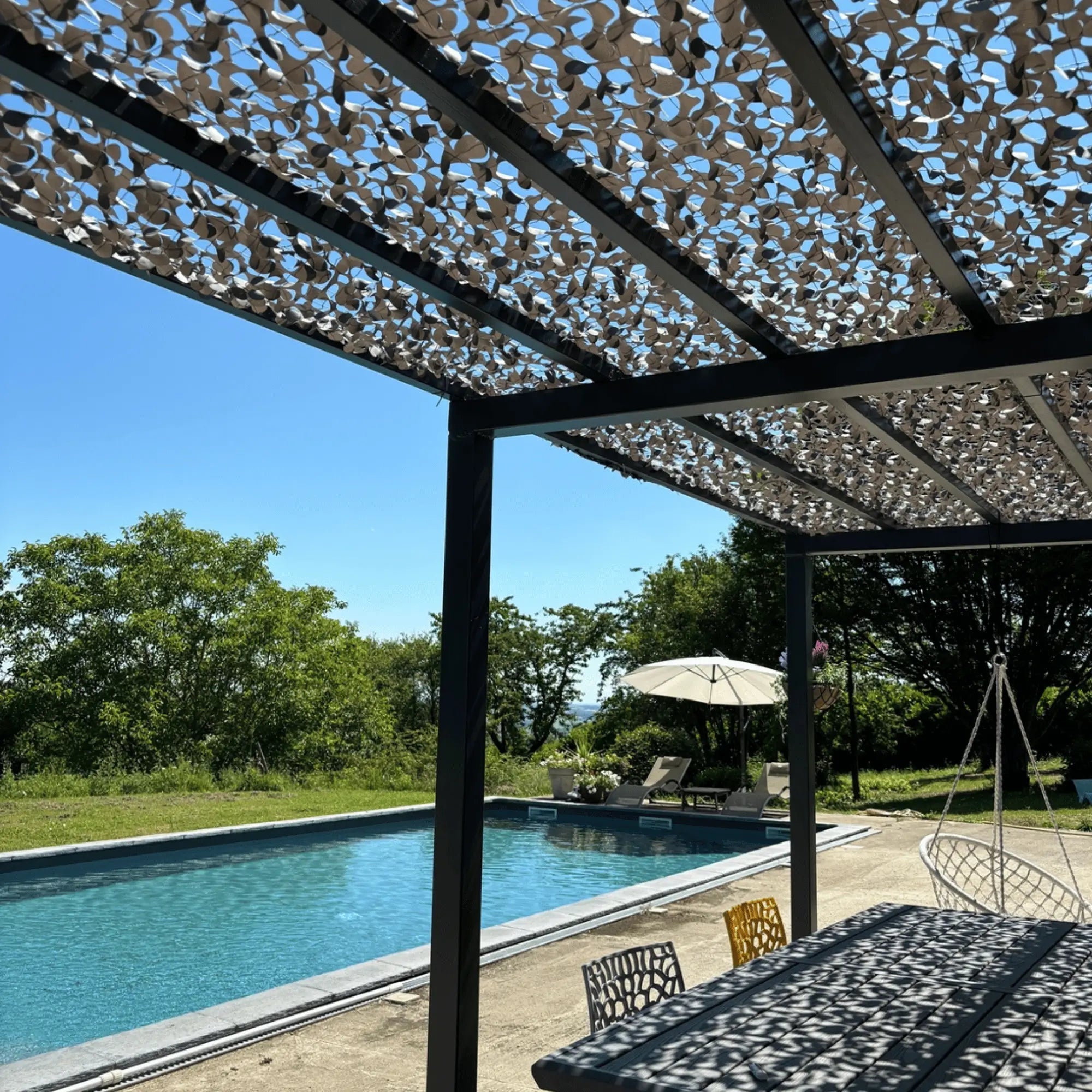 filet de camouflage gris