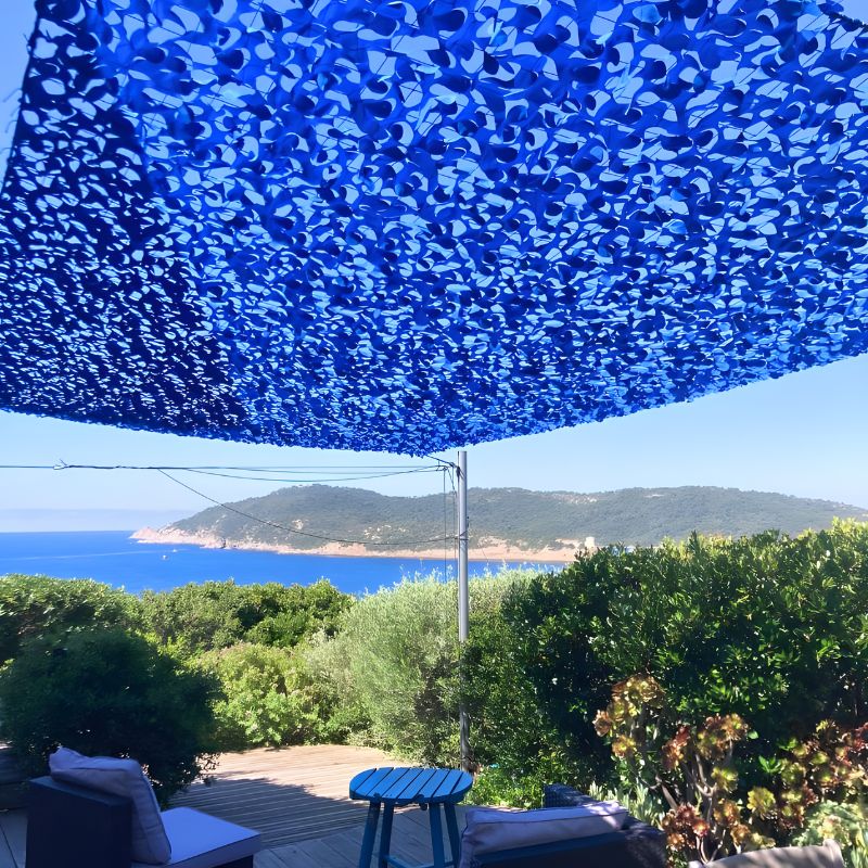 blue camouflage net
