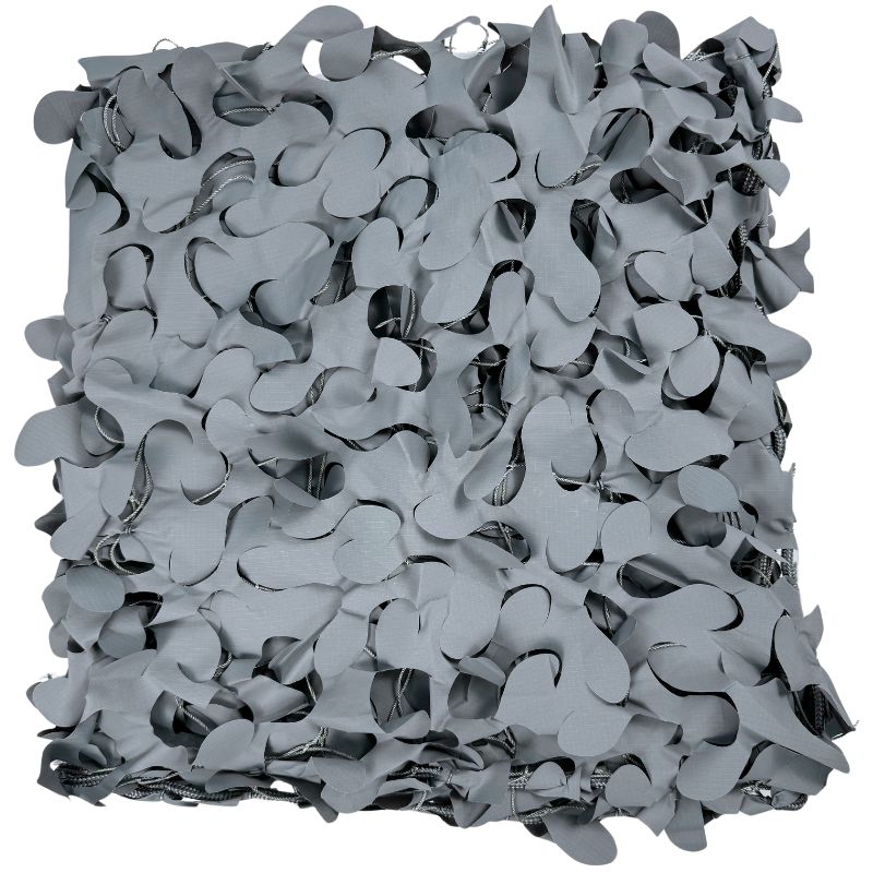 Gray triangular camouflage net