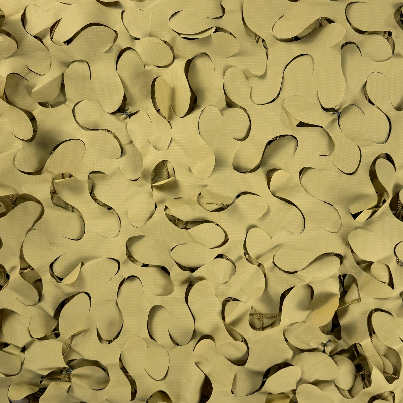 Steel cable reinforced camouflage net