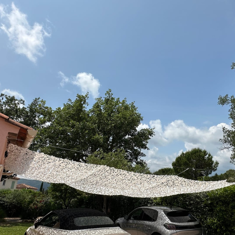 Steel cable for camouflage shade sail
