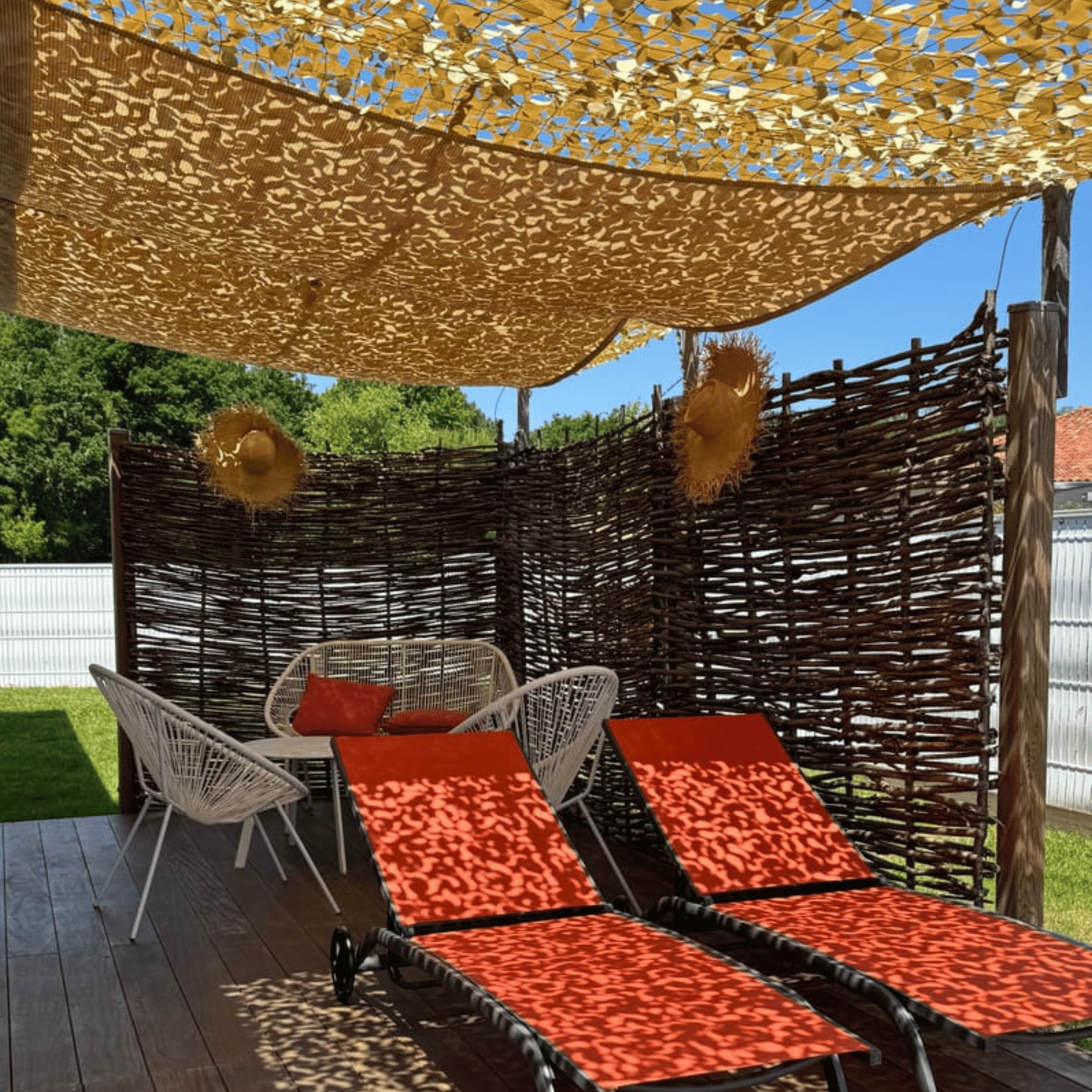 Filet de camouflage renforcé ignifugé