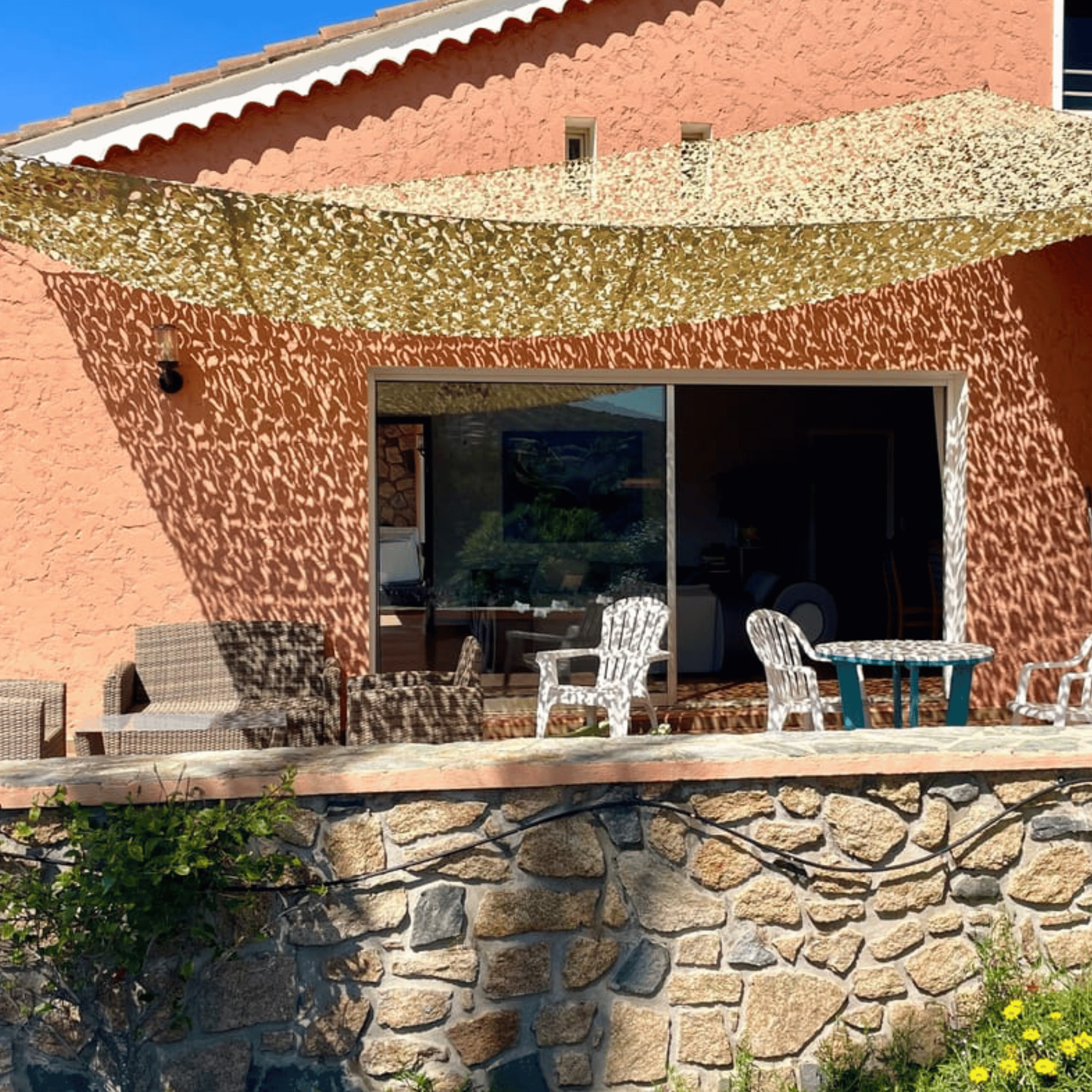 Filet de camouflage renforcé ignifugé