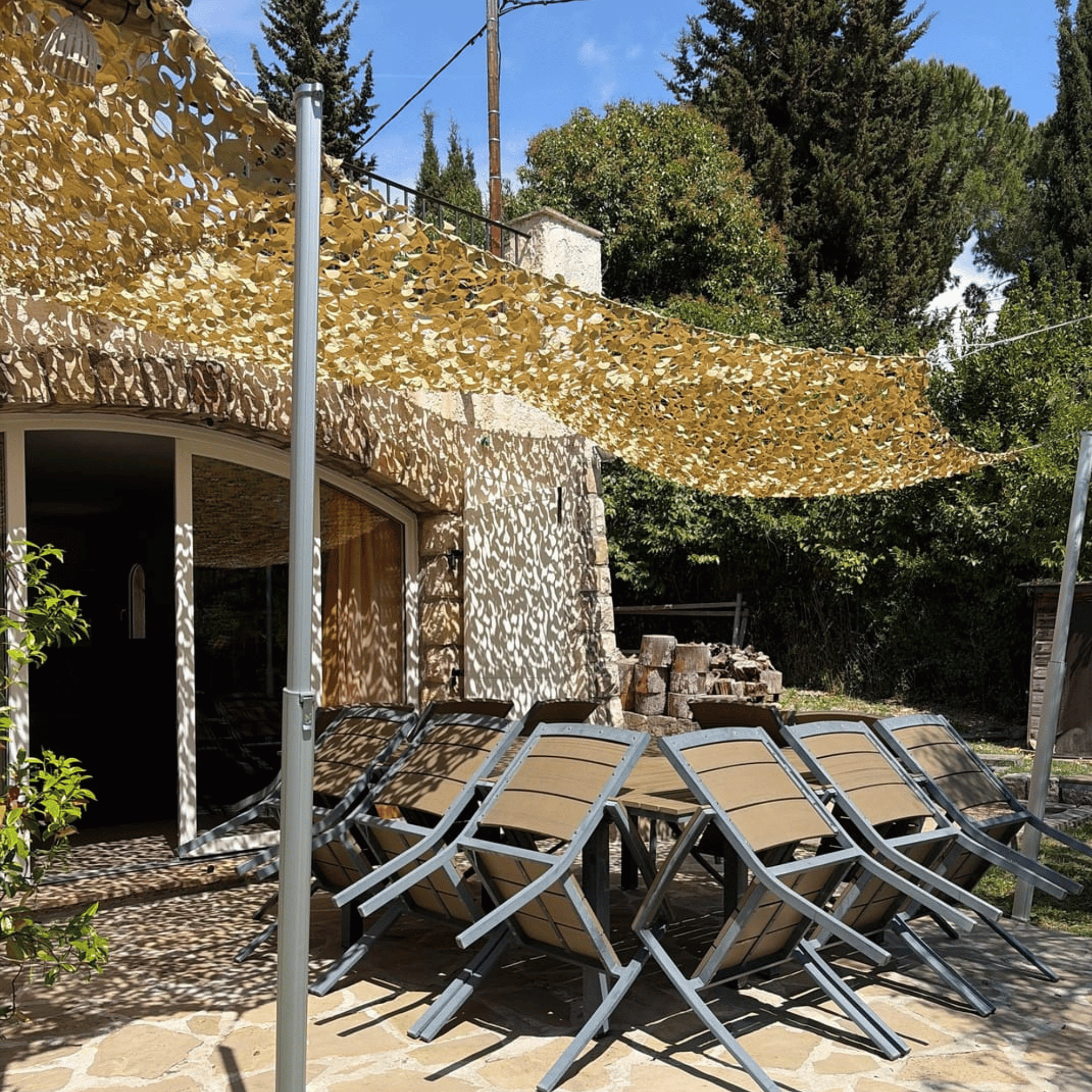 Filet de camouflage renforcé ignifugé
