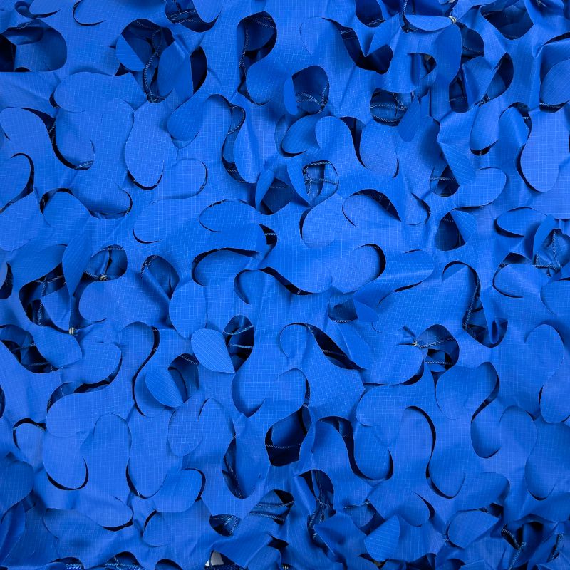 Blue triangular camouflage net