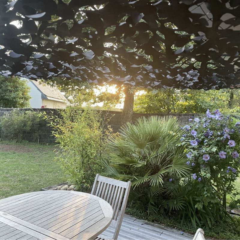 black triangular camouflage net