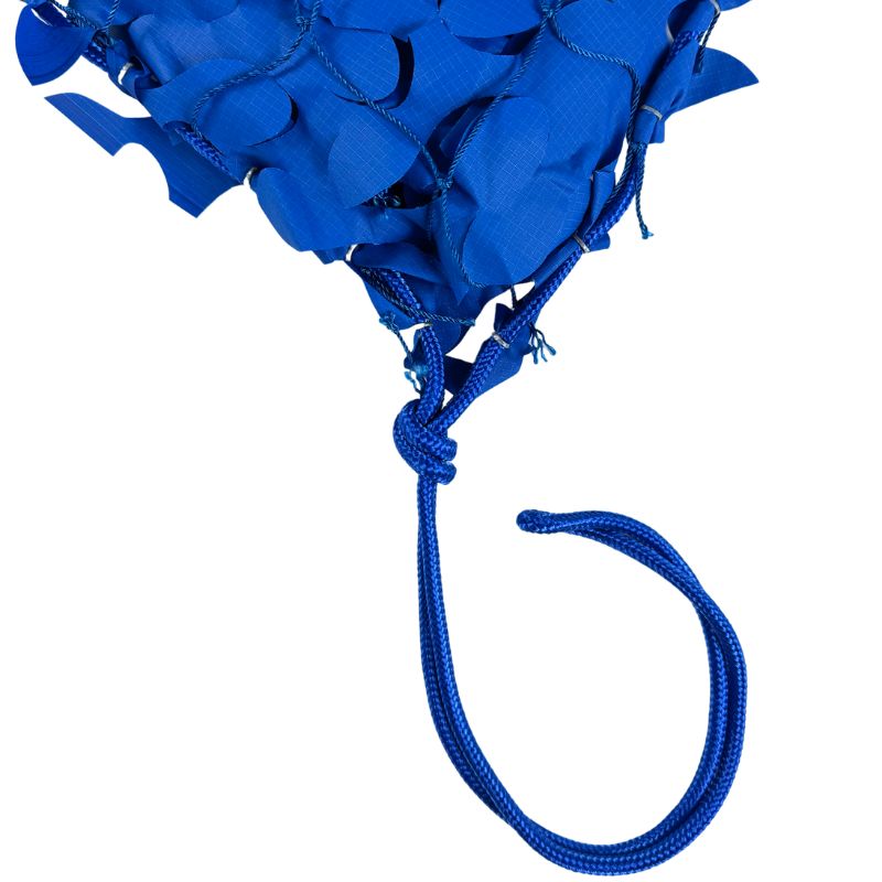 Blue triangular camouflage net