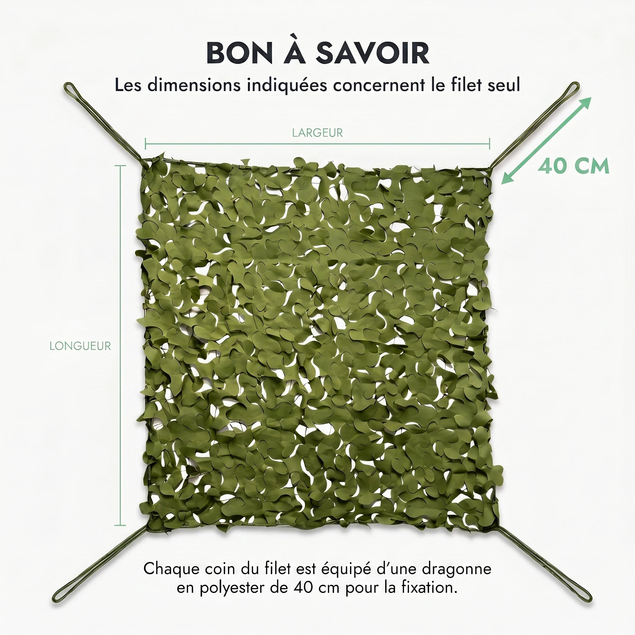 Reinforced military camouflage net