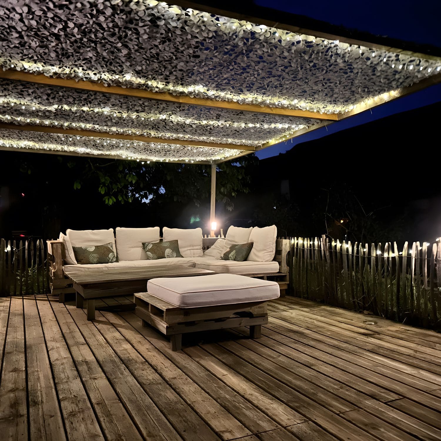 filet de camouflage blanc pergola