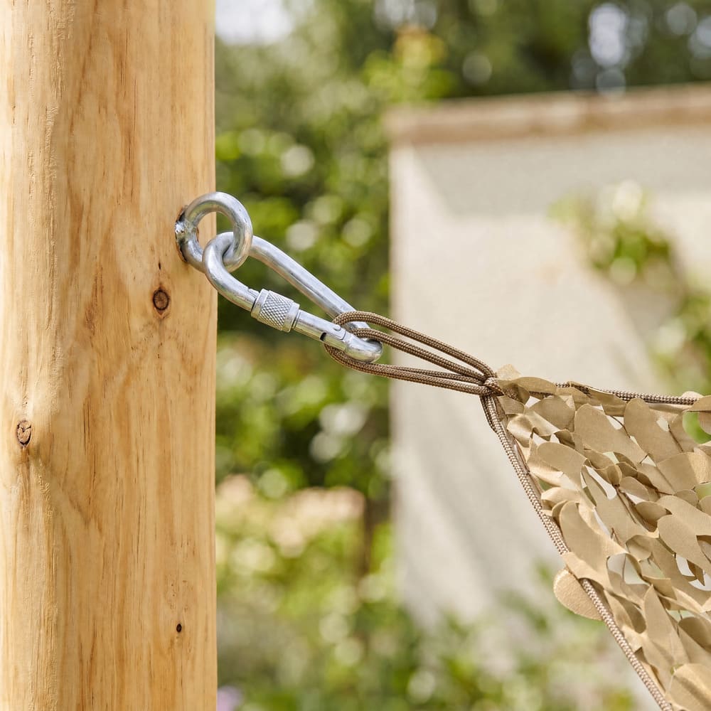 Wooden pole for camouflage netting