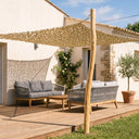 Wooden pole for camouflage netting
