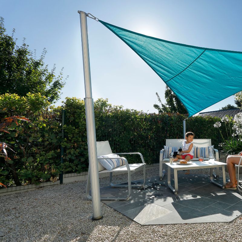 Anchoring base for telescopic masts